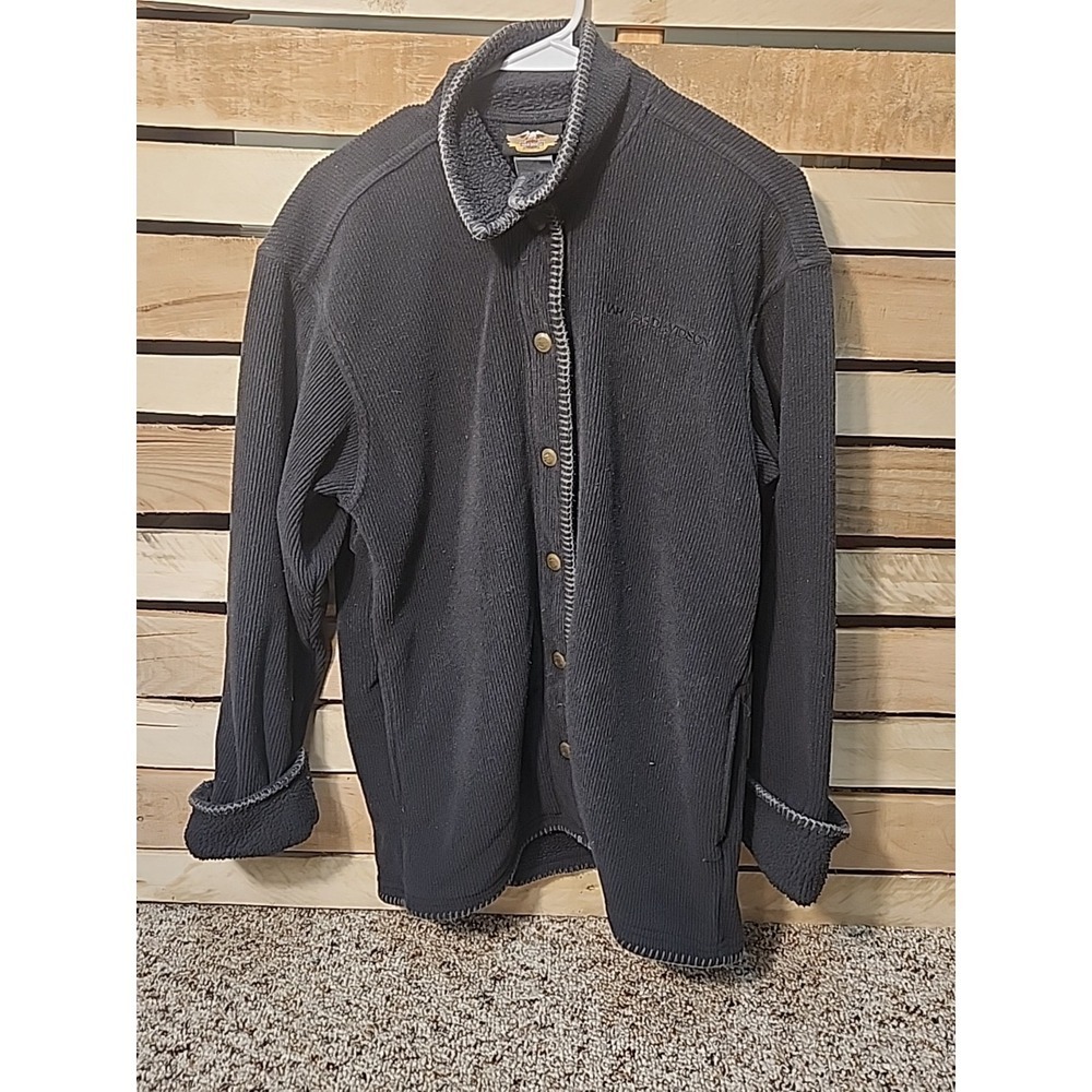 Harley-Davidson Snap Fleece Lined Shacket Sz Large Black